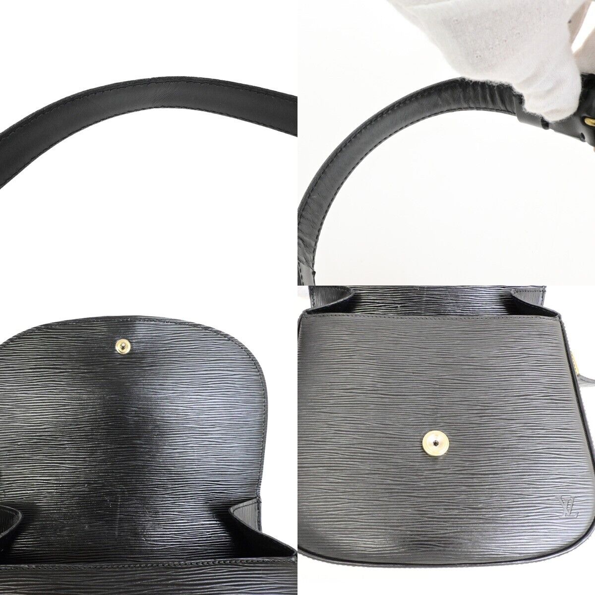 LOUIS VUITTON LV Saint Cloud GM Shoulder Bag Epi Leather Black M52192 36EE089