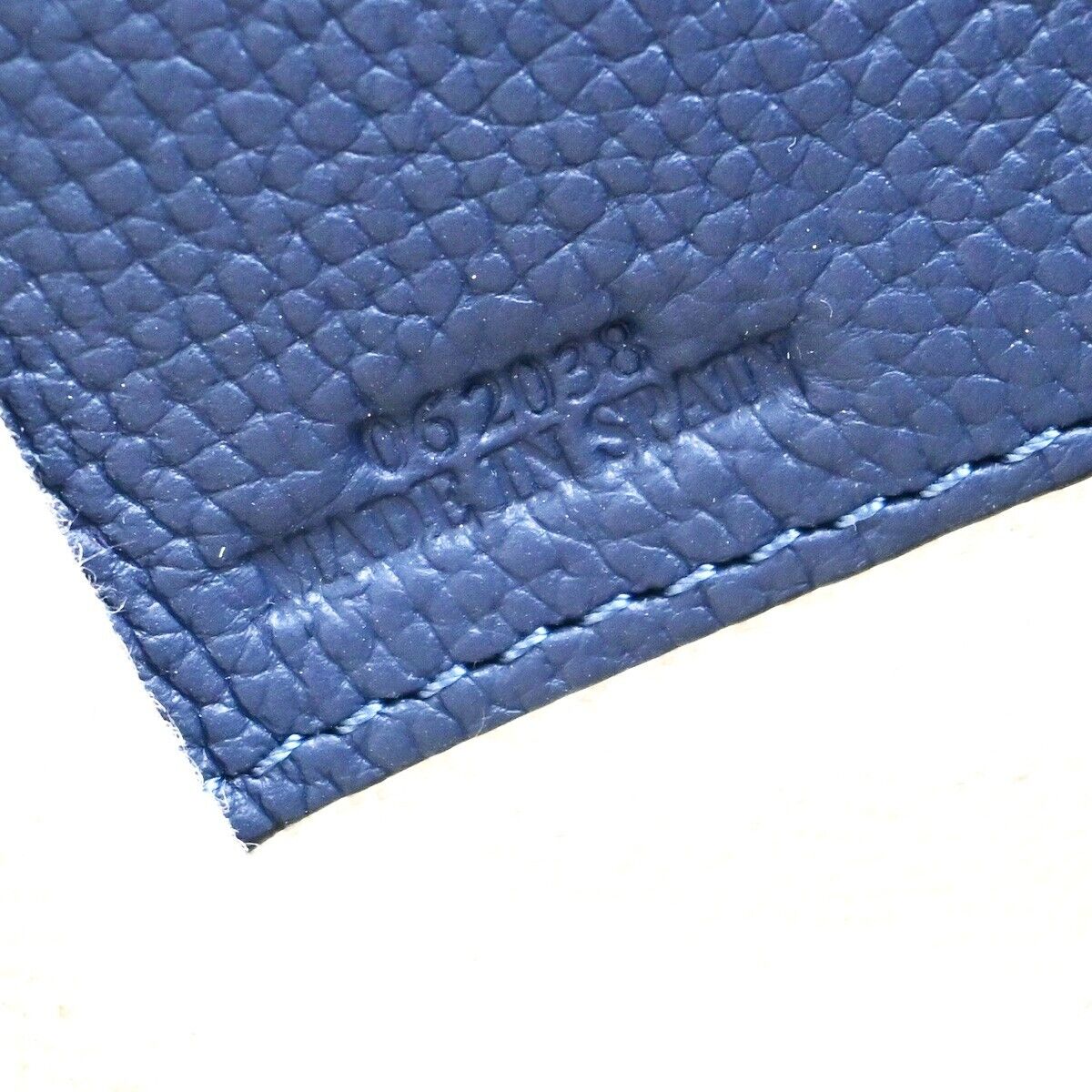 LOEWE Logo Hammock Small 2Way Shoulder Hand Bag Leather Blue Gold 606RK722