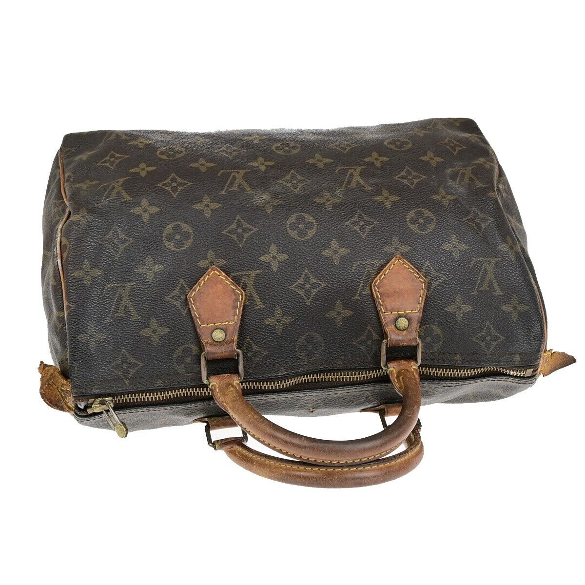 LOUIS VUITTON Speedy 30 Travel Hand Bag Monogram Leather Brown M41526 67ED027