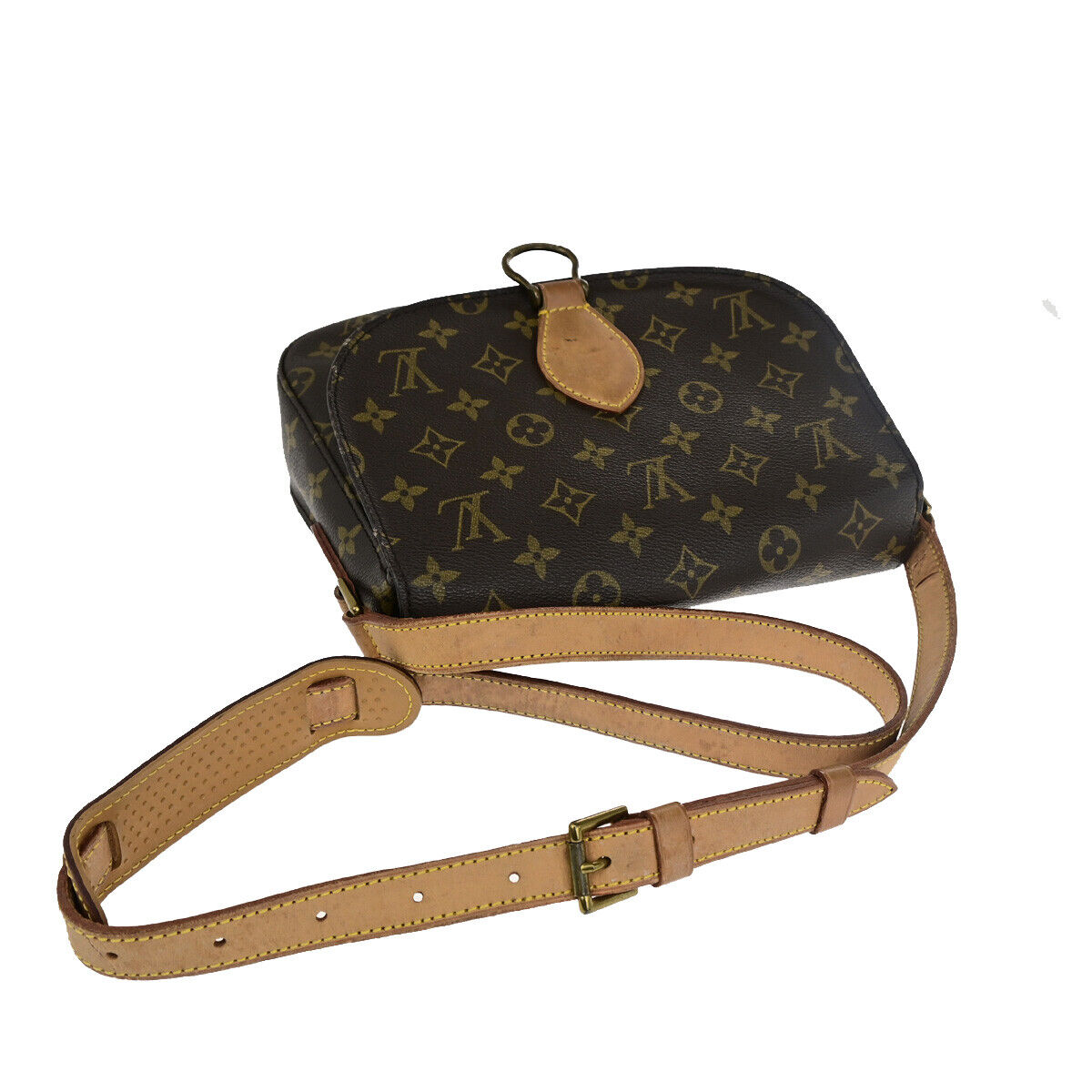 LOUIS VUITTON Saint Cloud GM Shoulder Bag Monogram Leather Brown M51242 87YG518