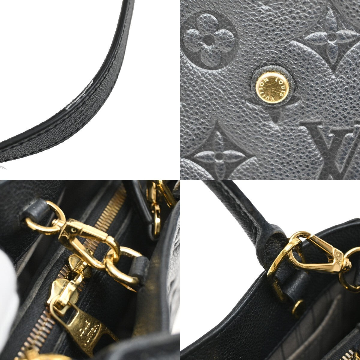 LOUIS VUITTON Montaigne BB 2Way Hand Bag Monogram Empreinte BK M41053 620RF292