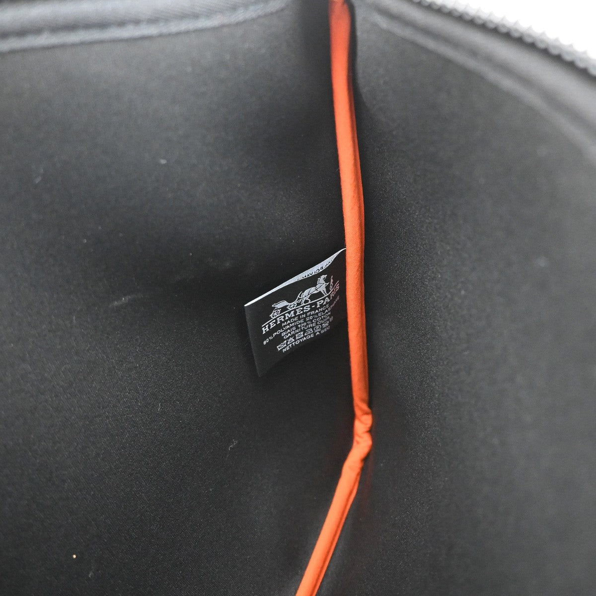 HERMES Logo Neobain GM Flat Pouch Polyamide Elastane Leather Pink 62KB569