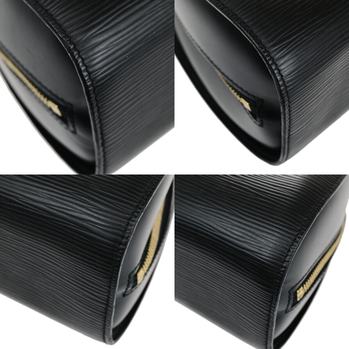 LOUIS VUITTON Logo Dauphine GM Cosmetic Pouch Epi Leather Black M48432 60YF470