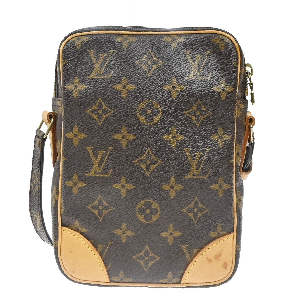 LOUIS VUITTON Danube Shoulder Bag Monogram Leather Brown France M45266 84KC774