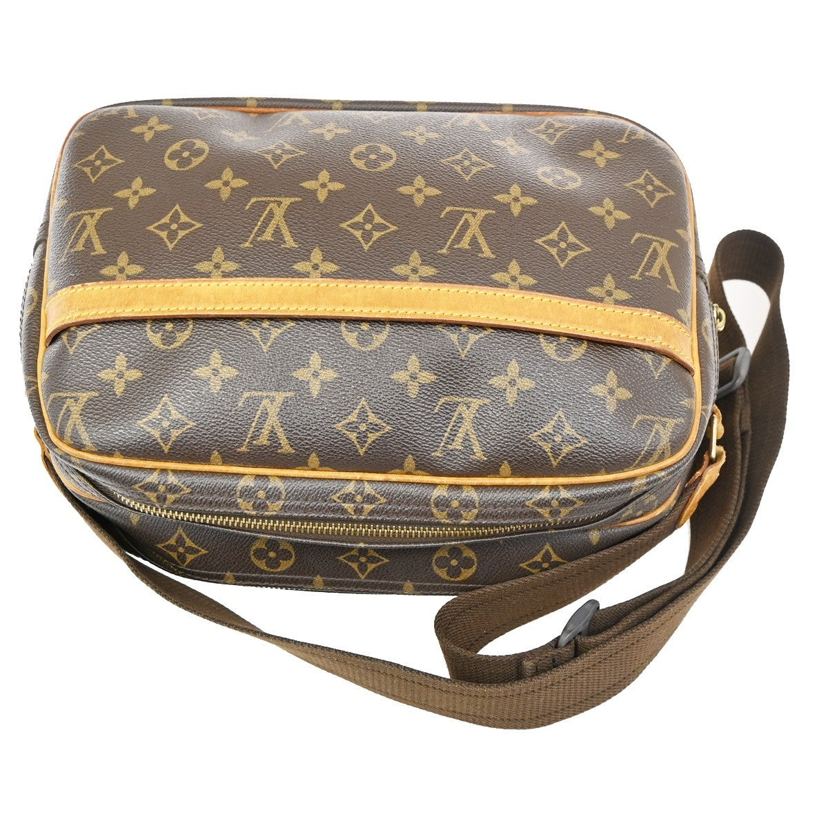 LOUIS VUITTON Reporter PM Crossbody Shoulder Bag Monogram Leather M45254 80TA139