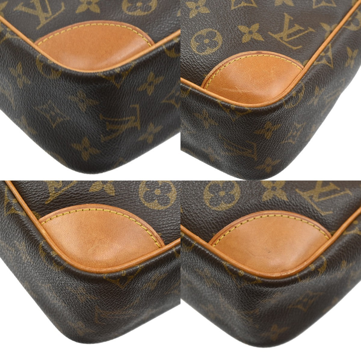 LOUIS VUITTON Logo Danube MM Shoulder Bag Monogram Leather Brown M45264 86SA147