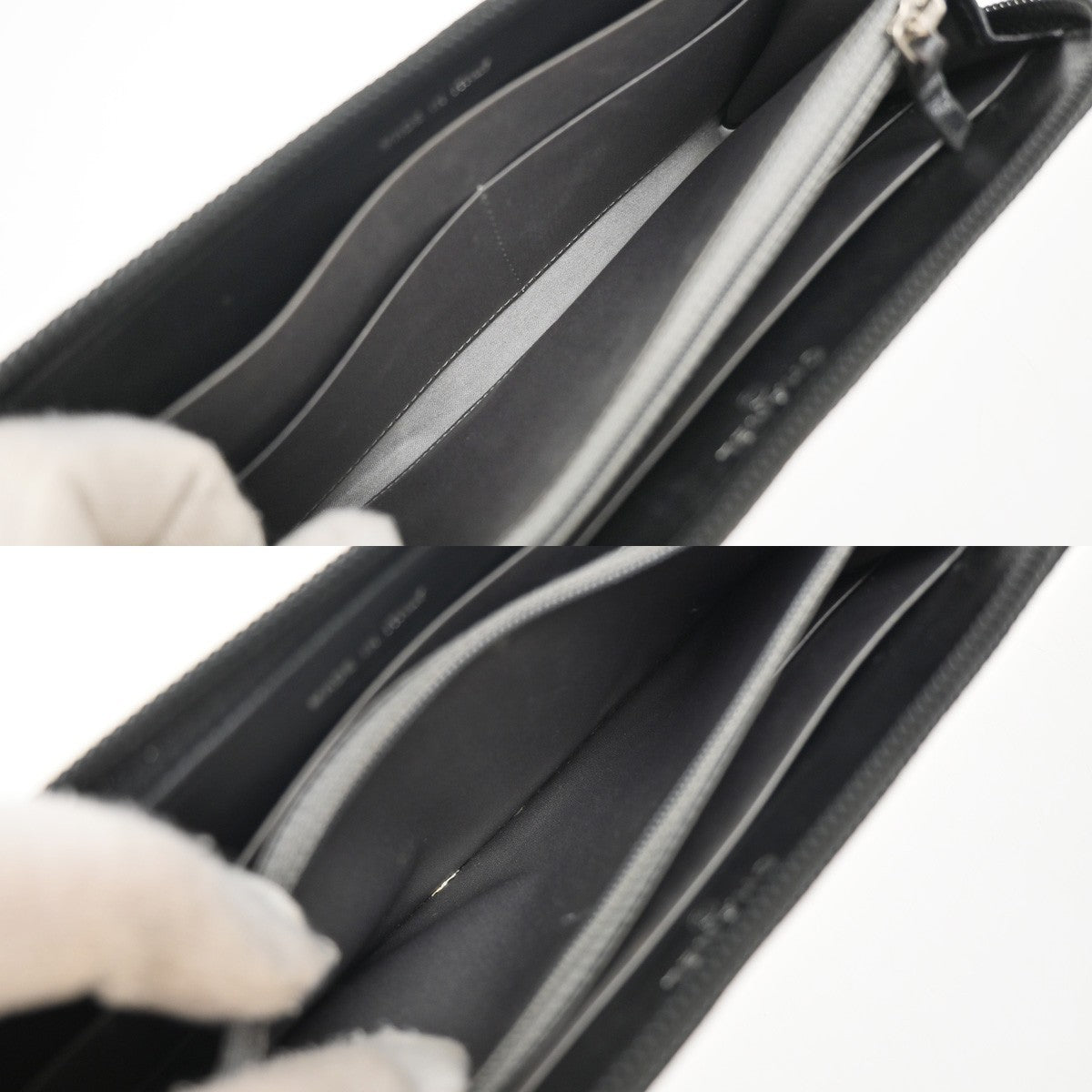 CHANEL CC Icon Matelasse Zipper Around Long Wallet Patent Leather Black 86RF619