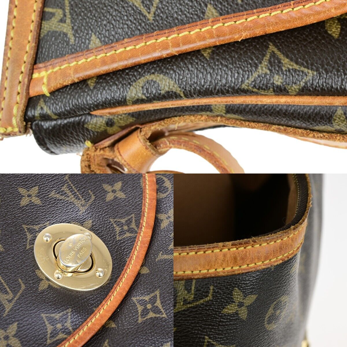 LOUIS VUITTON Tolum GM Shoulder Bag Monogram Leather Brown GHW M40075 37EC917