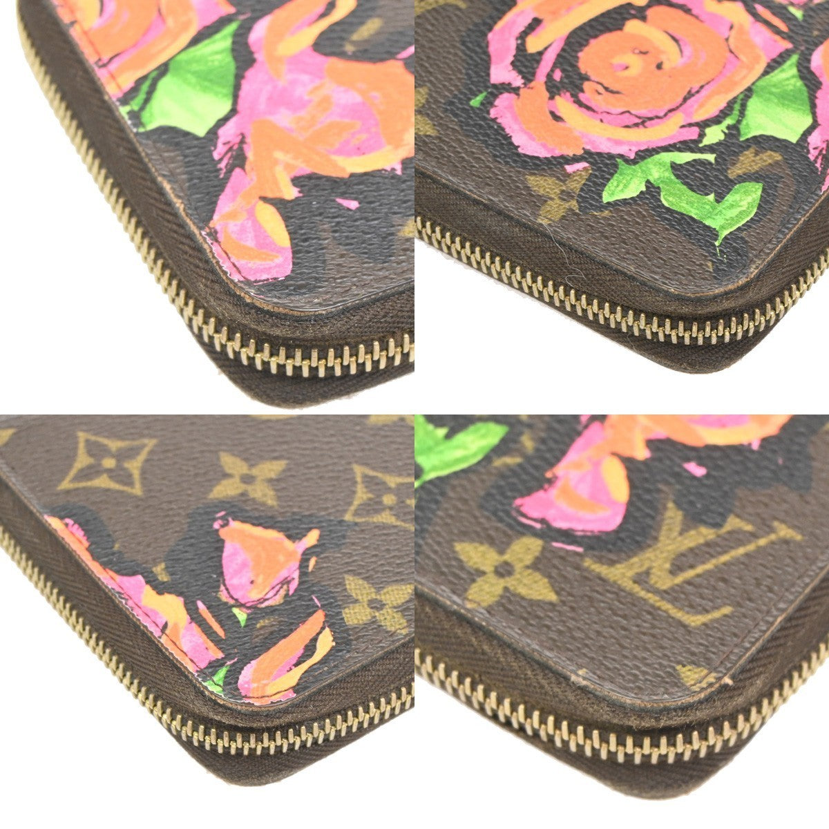 LOUIS VUITTON Stephen Sprouse Zippy Wallet Monogram Roses Brown M93759 84RL586