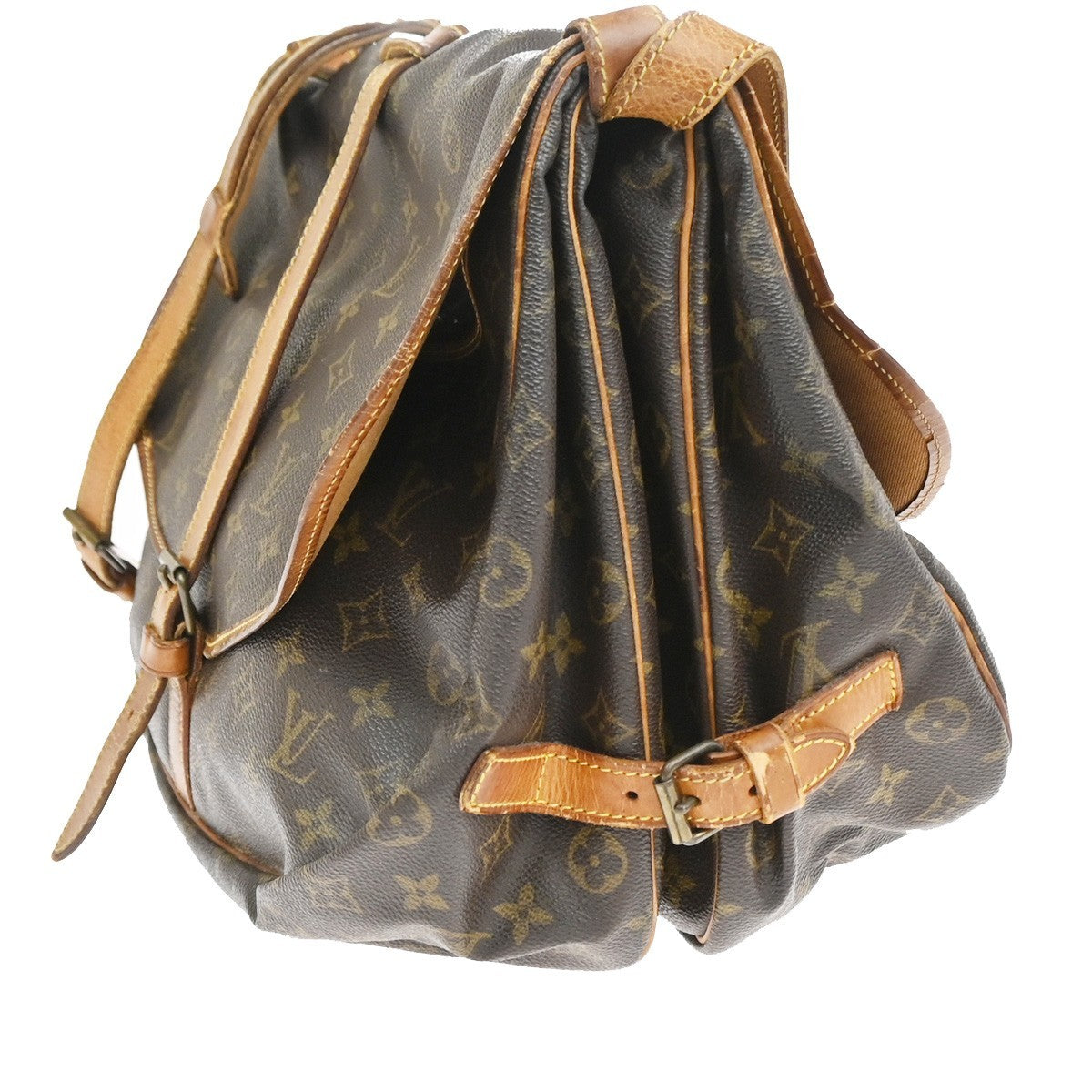 LOUIS VUITTON Saumur 35 Shoulder Bag Monogram Leather BN France M42254 80CA880