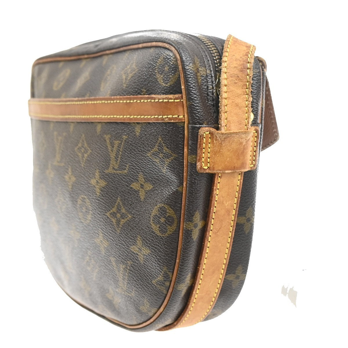LOUIS VUITTON Jeune Fille GM Shoulder Bag Monogram Leather Brown M51225 65MA379