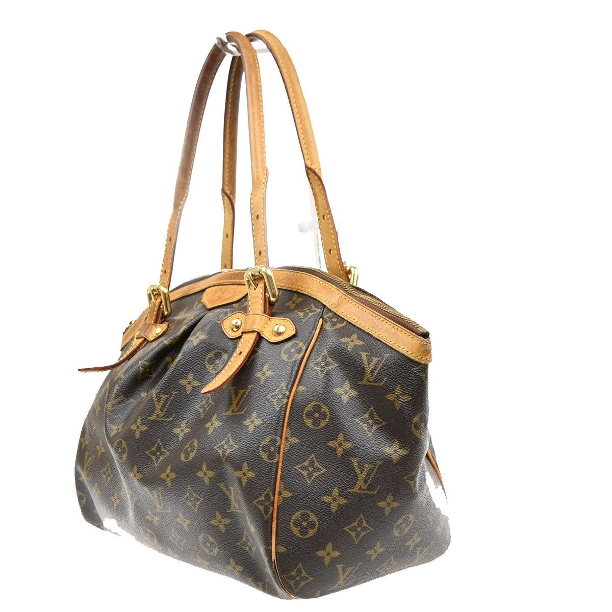LOUIS VUITTON LV Tivoli GM Shoulder Bag Monogram Leather Brown M40144 70MA640