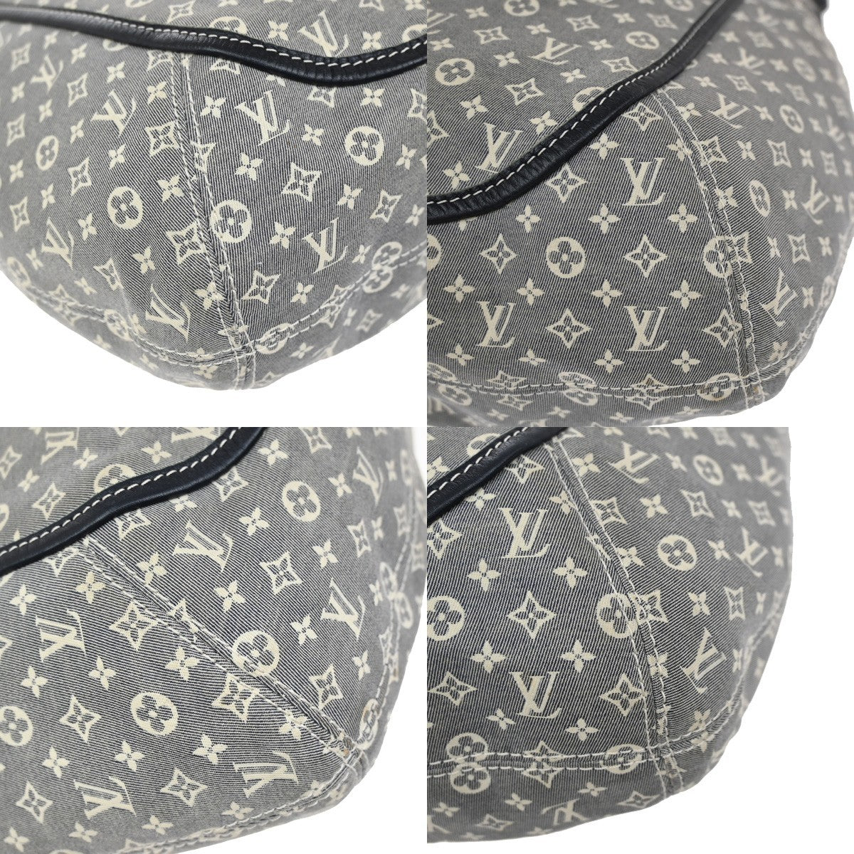 LOUIS VUITTON Romance Shoulder Bag Monogram Idylle Leather Blue M56700 73KB616