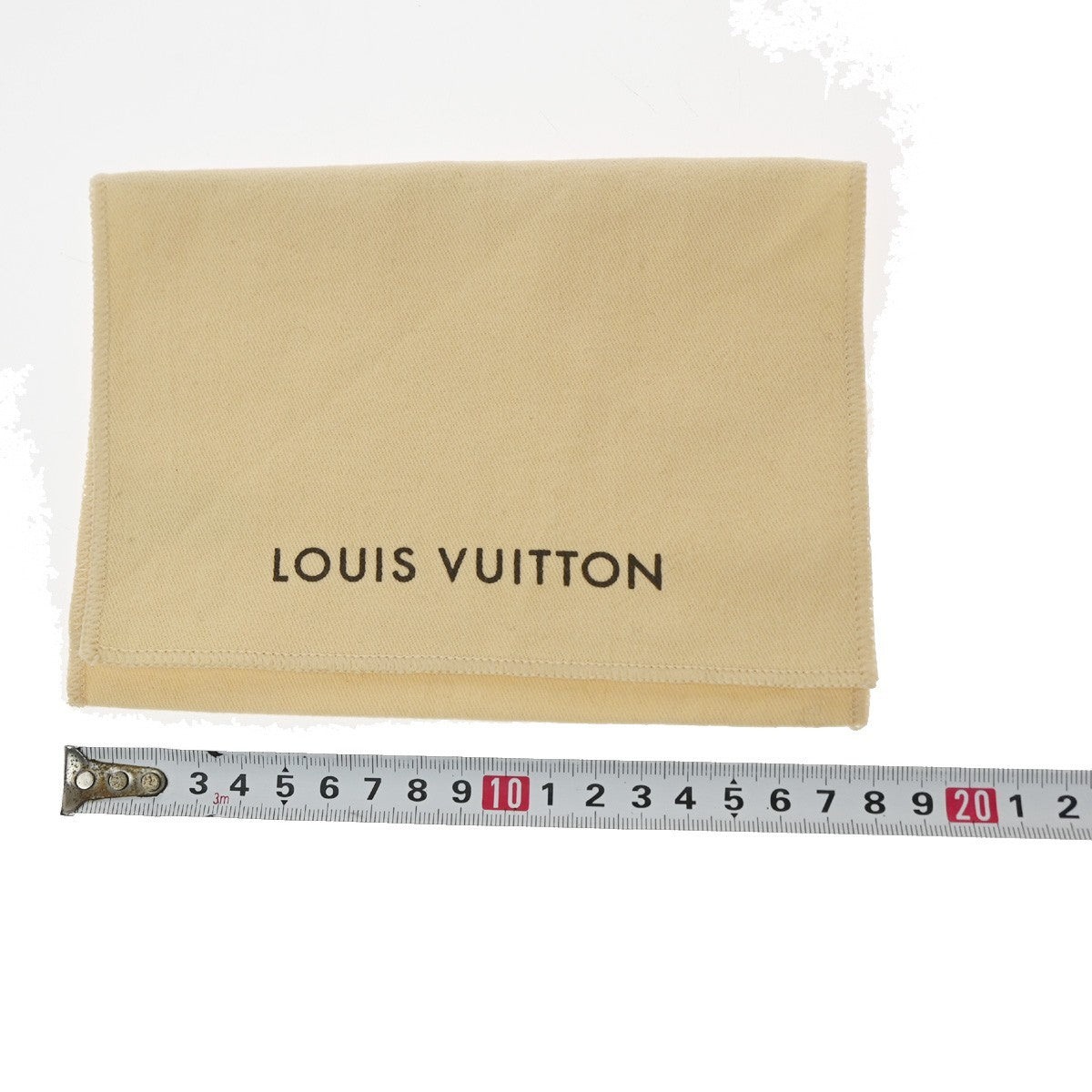 LOUIS VUITTON Logo 10 Set Drawstring Dust Bag Canvas Cotton Beige Brown 09YH868