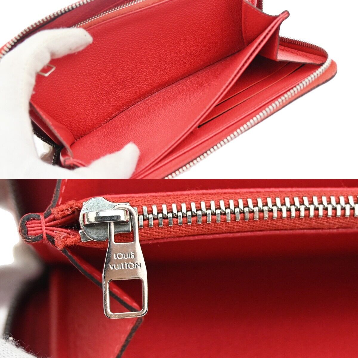 LOUIS VUITTON Long Zippy Wallet Monogram Empreinte Leather Cherry 34RH618