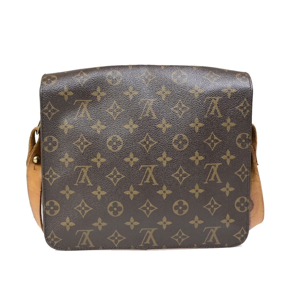LOUIS VUITTON Cartouchiere GM Shoulder Bag Monogram Leather Brown M51252 65EB522