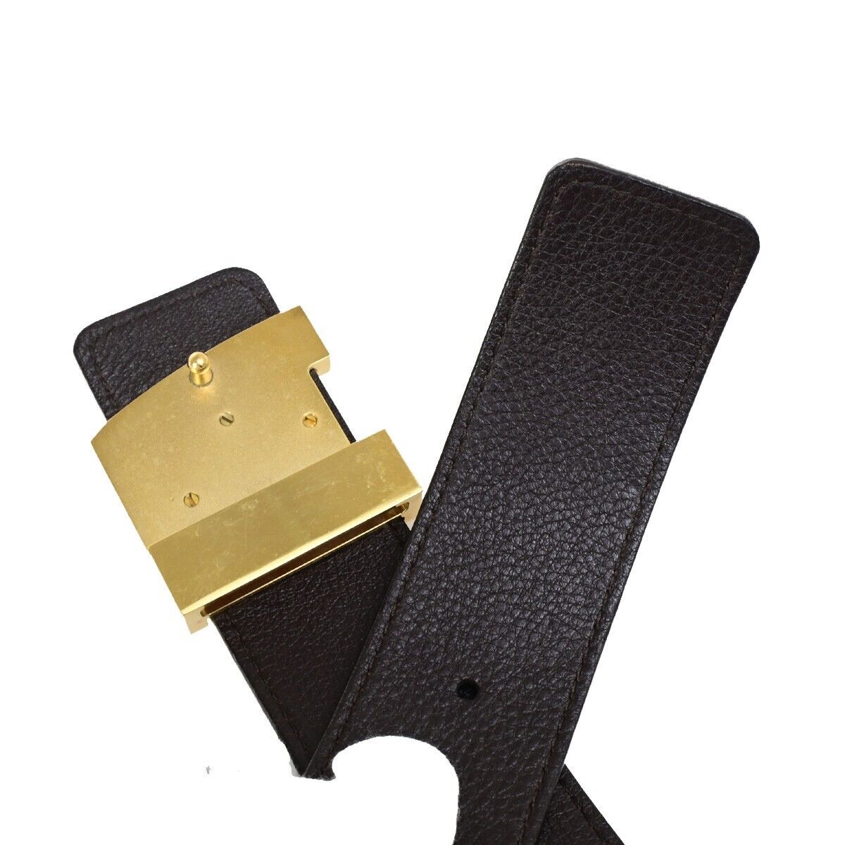 LOUIS VUITTON Ceinture Belt 80/32 Monogram Vernis Bordeaux Red M9874 32FB328