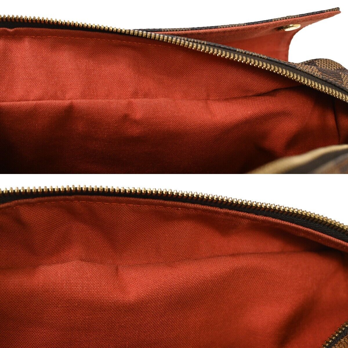 LOUIS VUITTON Naviglio Shoulder Bag Damier Ebene Leather Brown N45255 90FA422