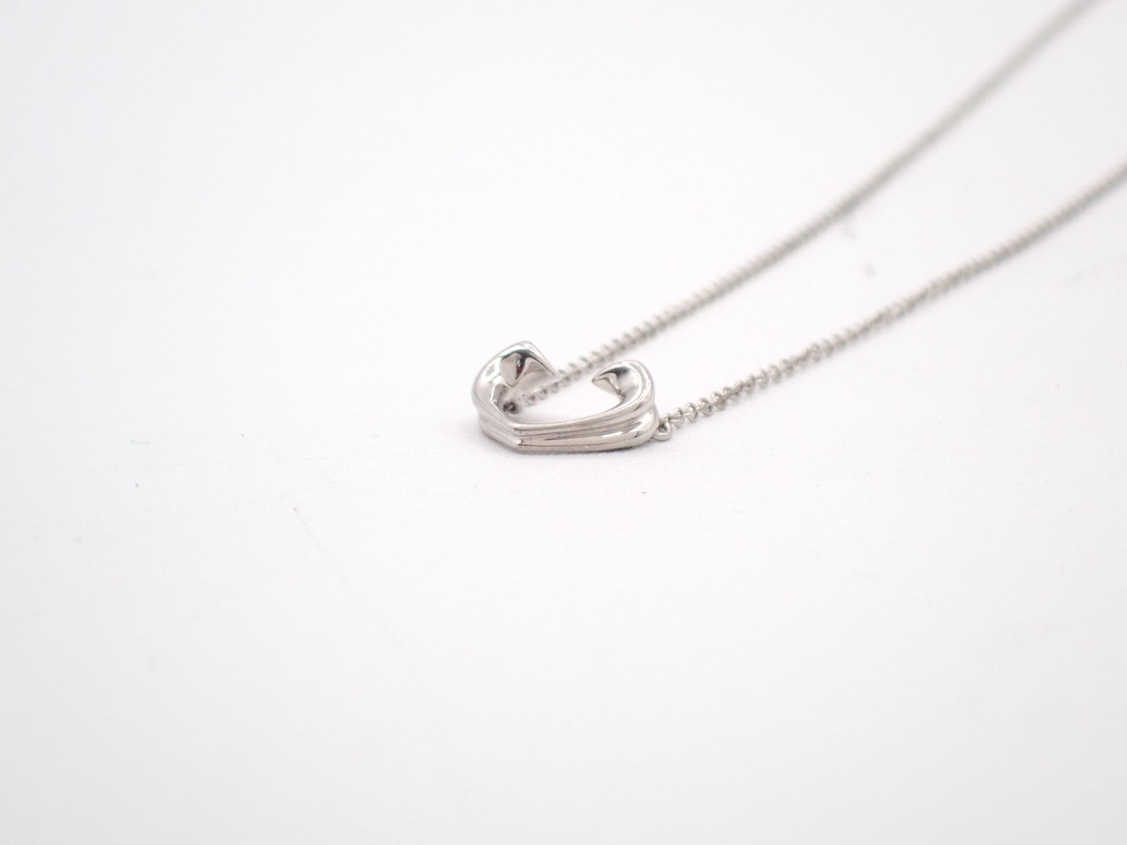 TIFFANY & CO. Paloma Picasso Tenderness Heart Necklace Silver AG 925 05CA436