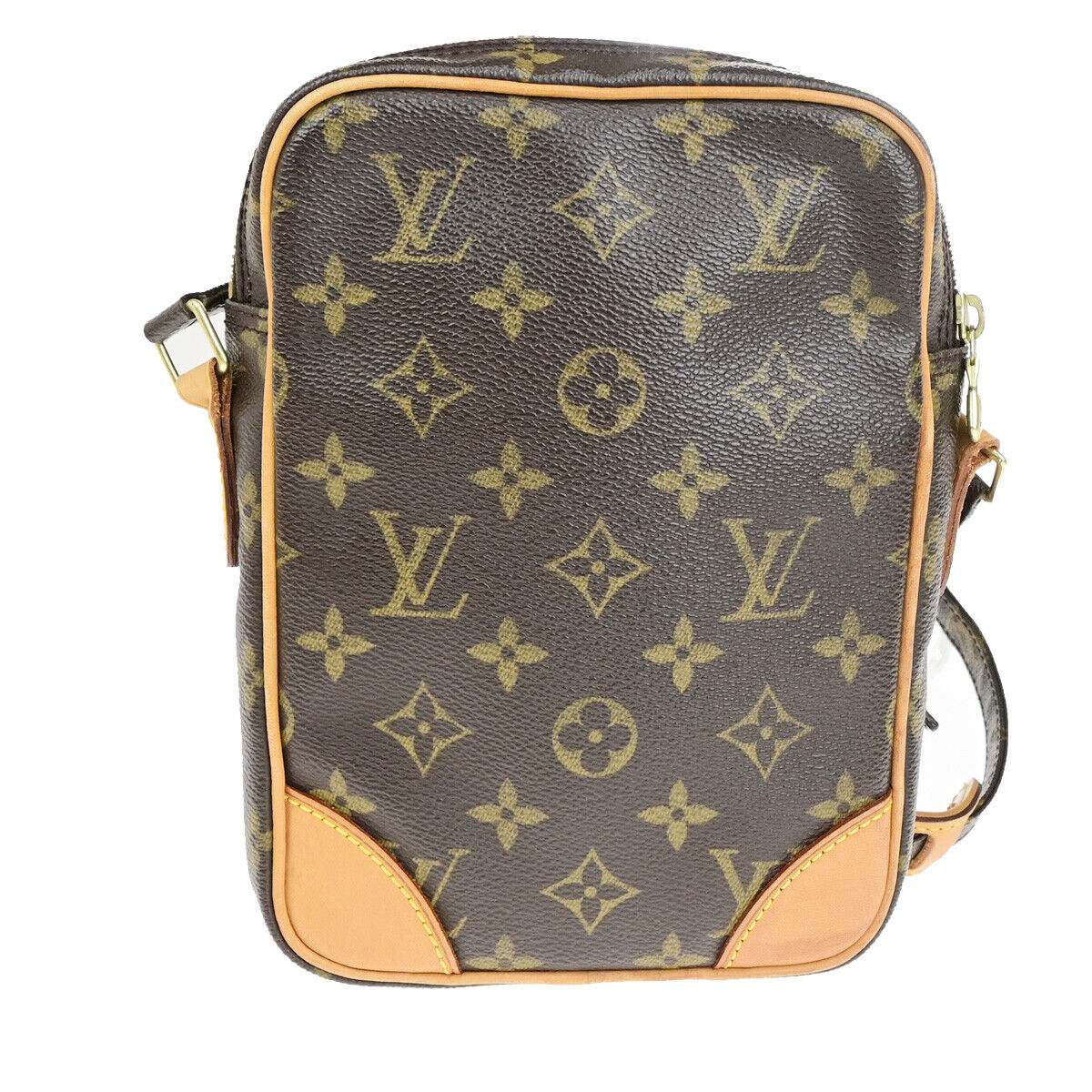 LOUIS VUITTON Danube Shoulder Bag Monogram Leather Brown France M45266 85RF202