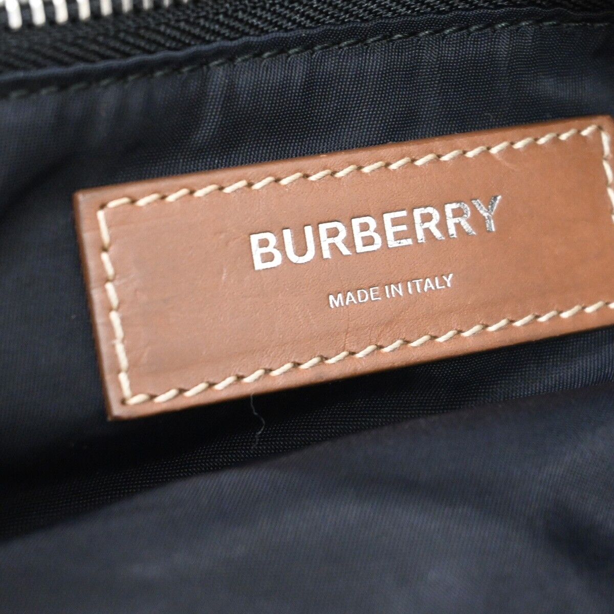BURBERRY Logo Hand Shoulder Bag Coated Canvas  Leather Beige Brown 69SH255