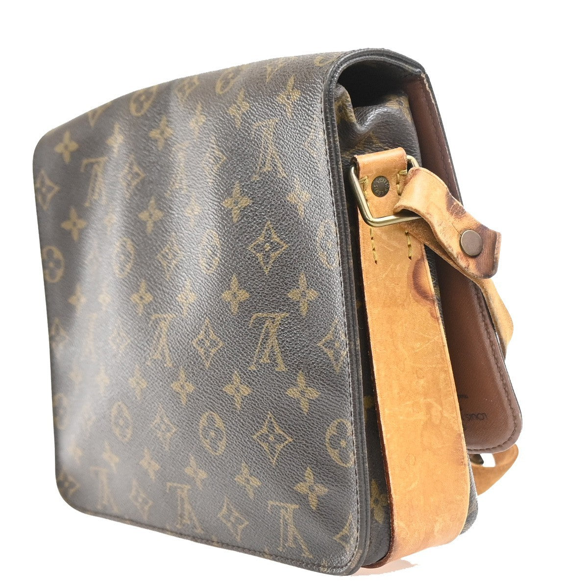 LOUIS VUITTON Cartouchiere GM Shoulder Bag Monogram Leather Brown M51252 32YH934