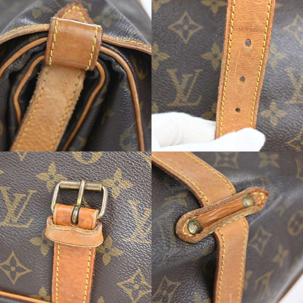 LOUIS VUITTON Saumur 35 Shoulder Bag Monogram Leather BN France M42254 72KC960