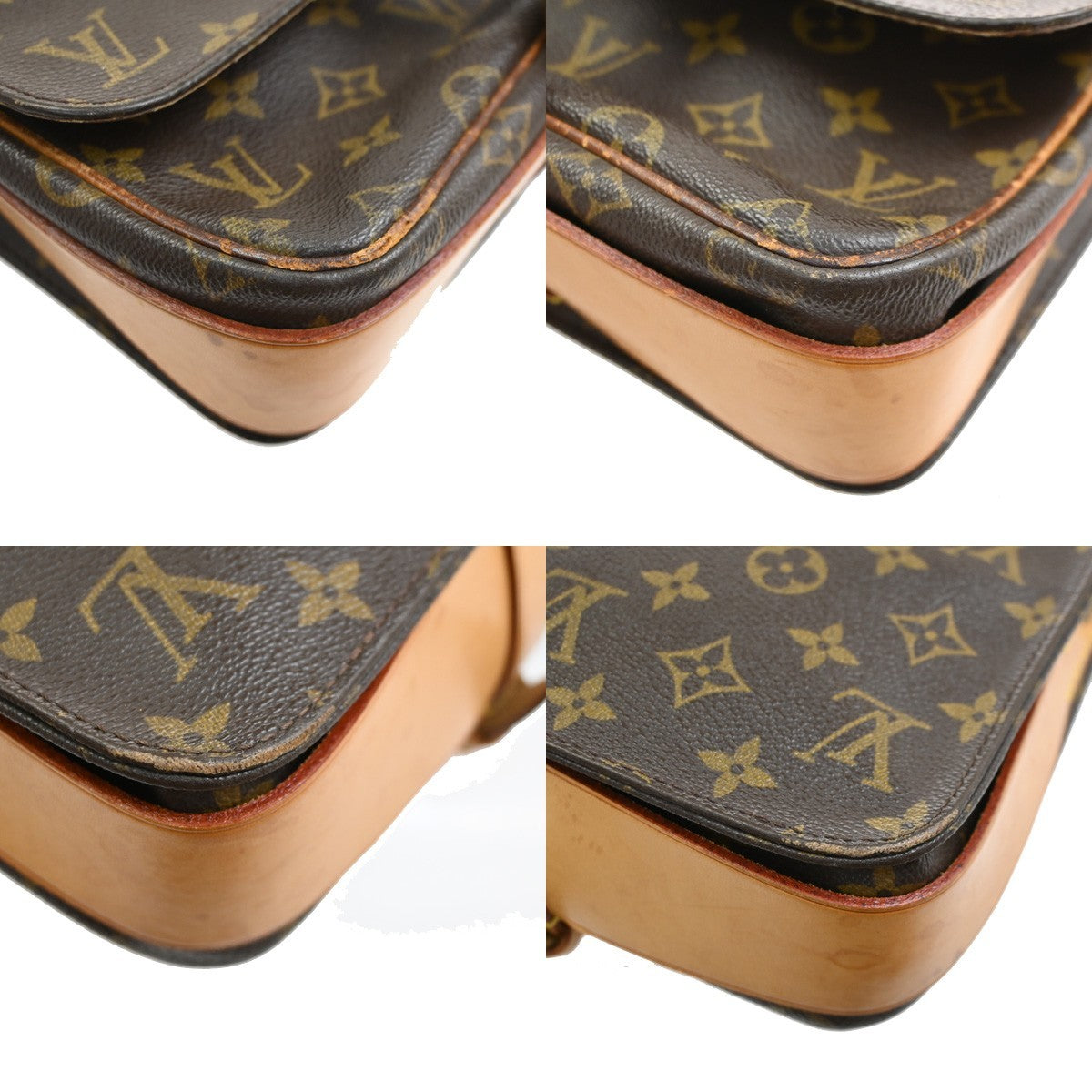LOUIS VUITTON Cartouchiere MM Shoulder Bag Monogram Leather Brown M51253 78SA065