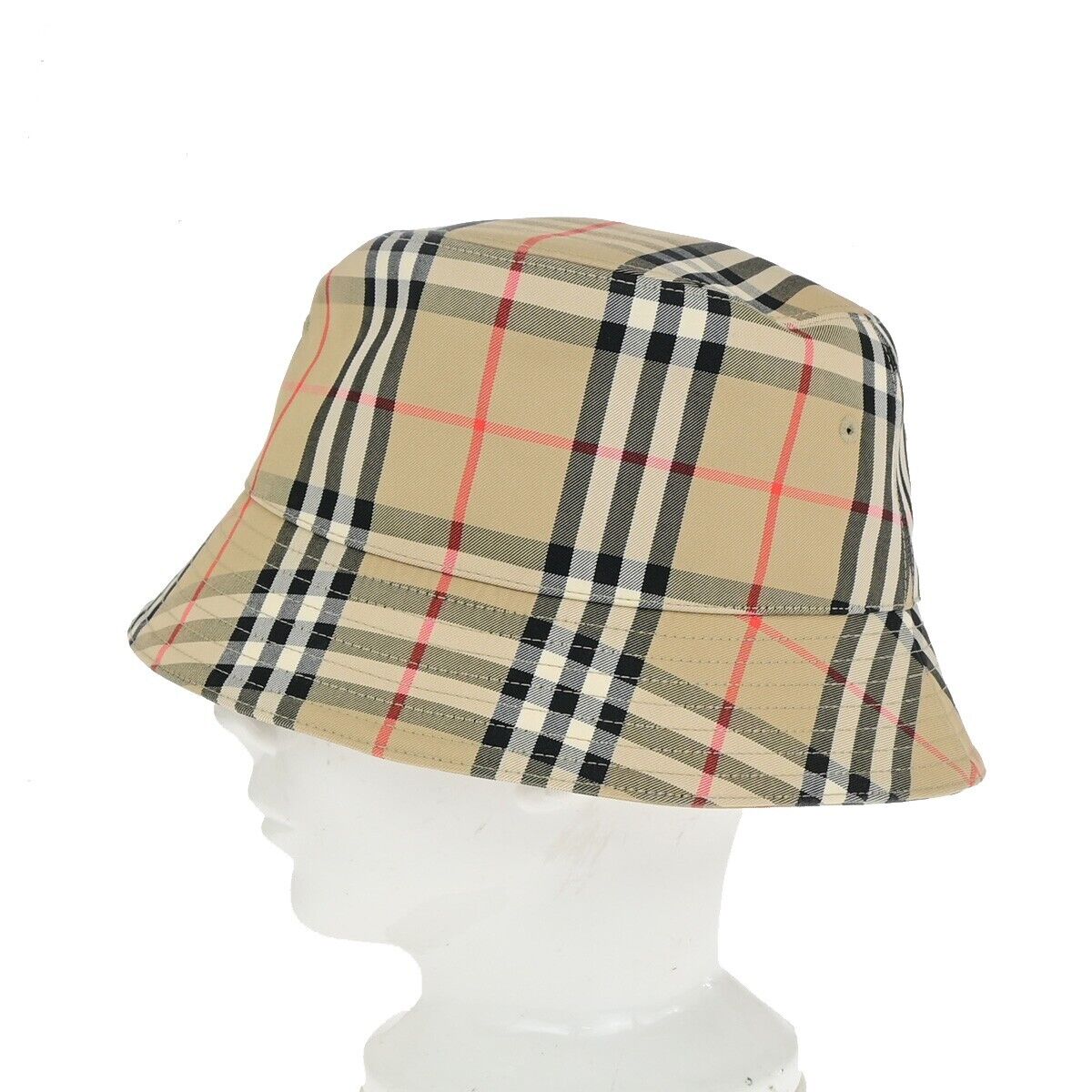 BURBERRY LONDON Logo Nova Check Bucket Hat #L Cotton Brown 65RK670