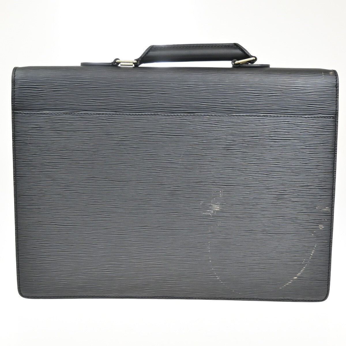 LOUIS VUITTON Serviette Ambassador Briefcase Bag Epi Black GHW M54412 30EE720
