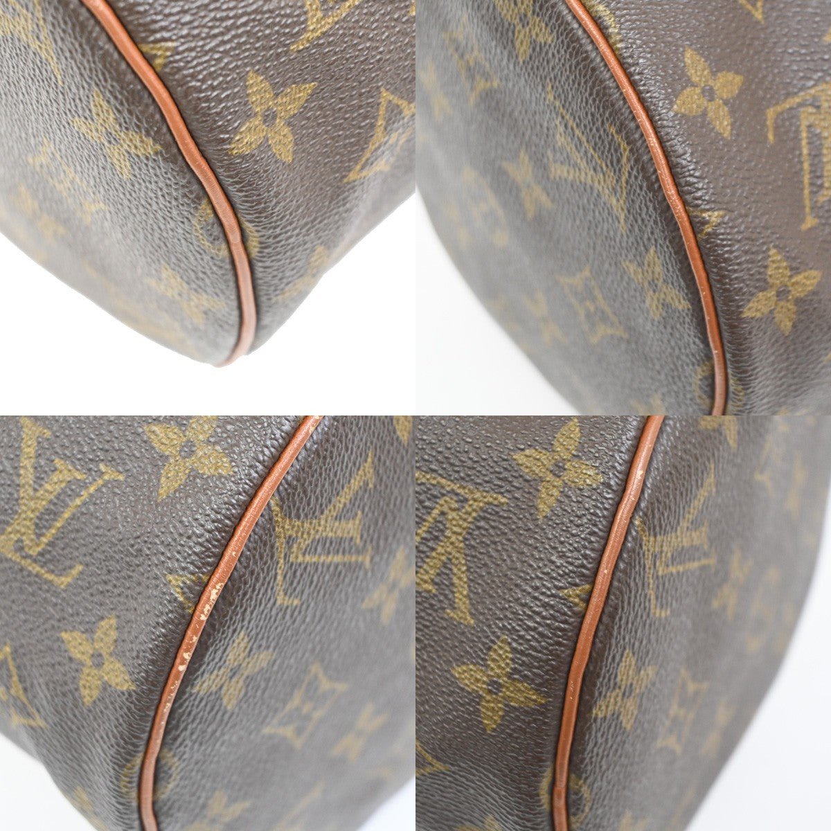 LOUIS VUITTON Logo PAPILLON 30 Hand Bag Monogram Leather Brown M51365 62MA486
