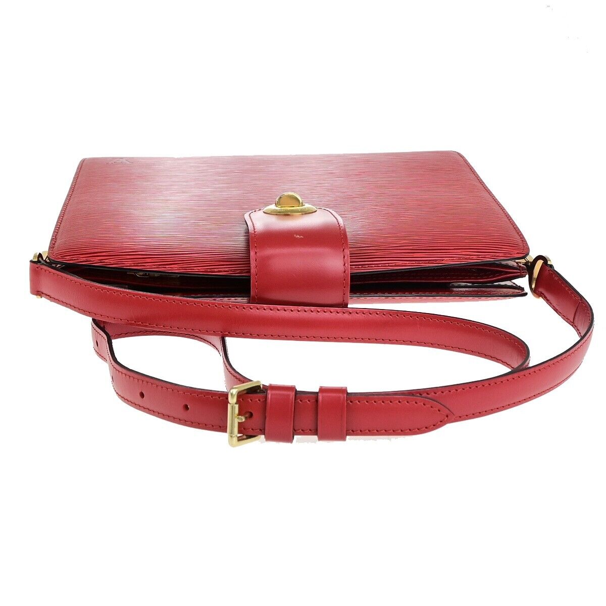 LOUIS VUITTON LV Capucines Shoulder Bag Epi Leather Red France M52347 35EC940