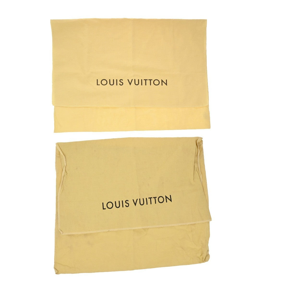 LOUIS VUITTON Logo 10 Set Dust Bag Canvas Cotton Beige Brown 09EG152