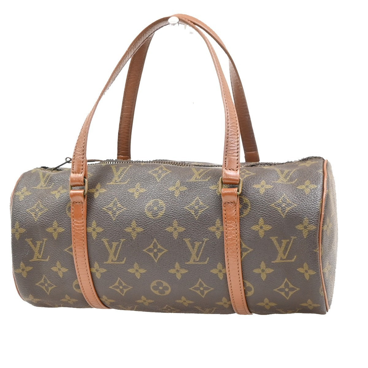 LOUIS VUITTON Logo PAPILLON 30 Hand Bag Monogram Leather Brown M51365 62MA486