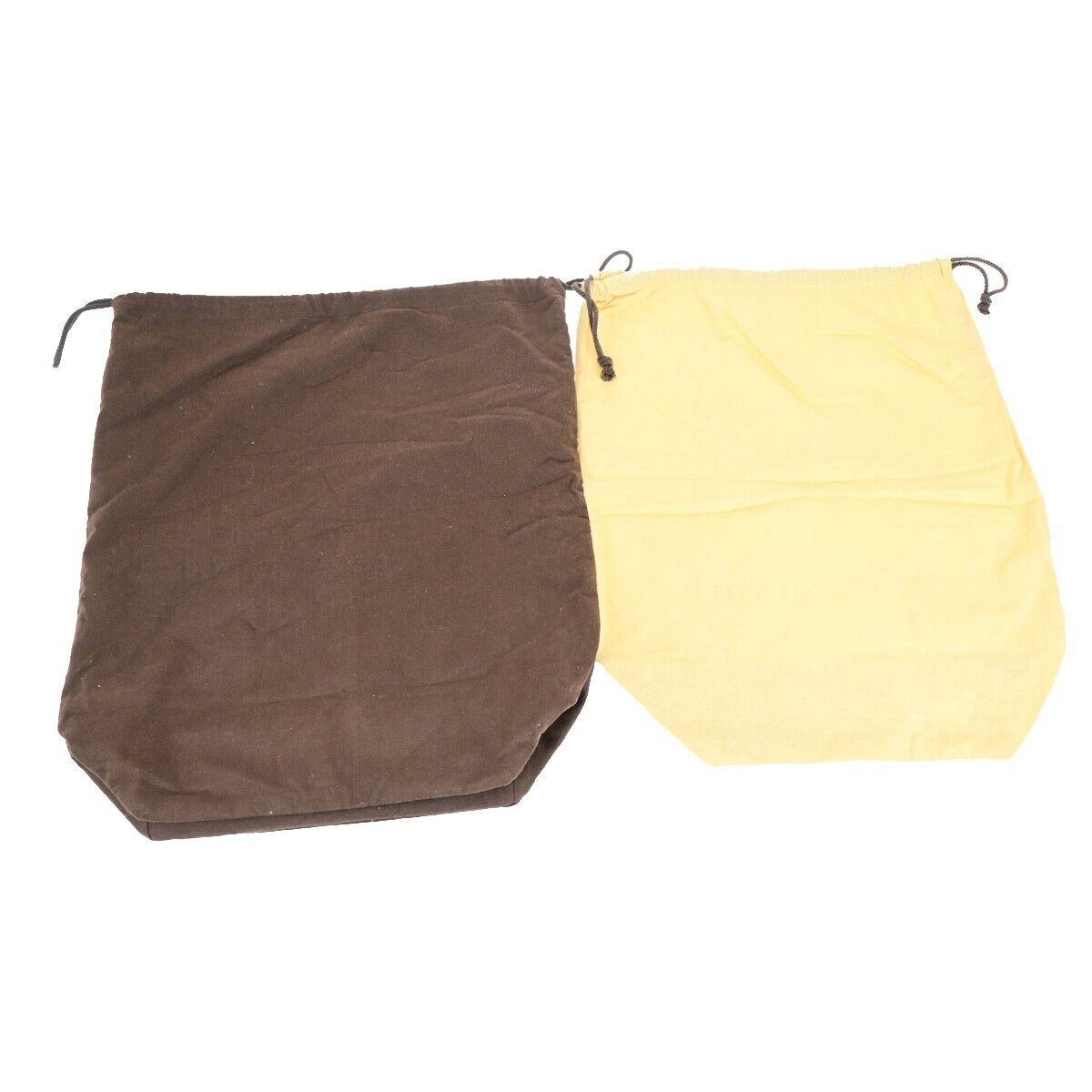 LOUIS VUITTON Logo 10 Set Dust Bag Drawstring Canvas Cotton Beige Brown 09YG351