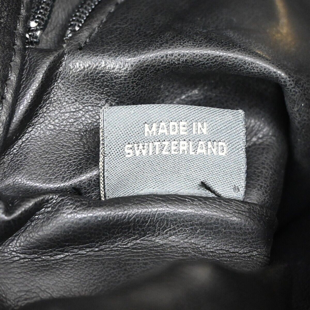 BALLY B Logo Fringe Tassel Shoulder Hand Bag Leather Black Gold-Plated 02EA083