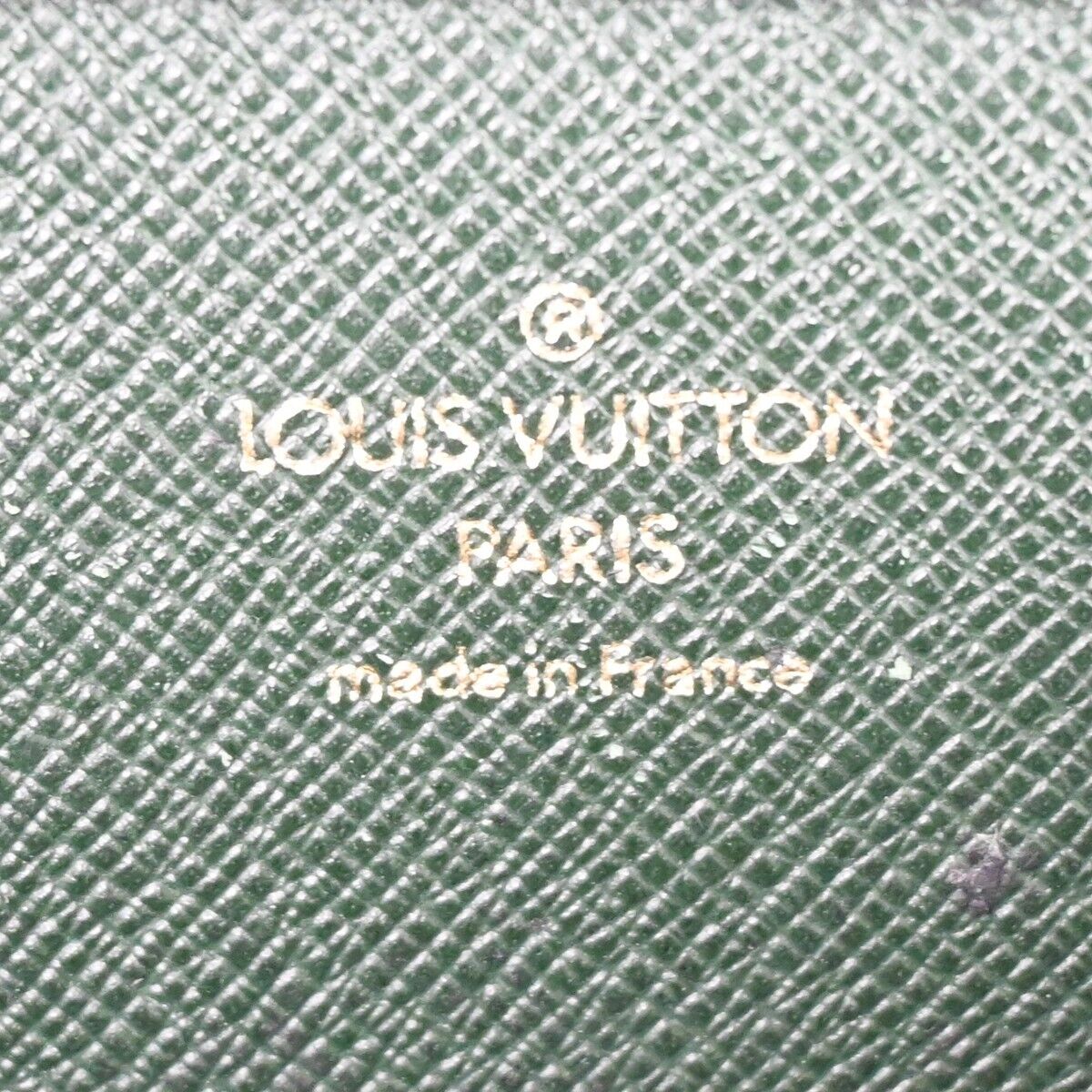 LOUIS VUITTON LV Logo BAIKAL Clutch Hand Bag Taiga Leather Epicea M30184 61FA015
