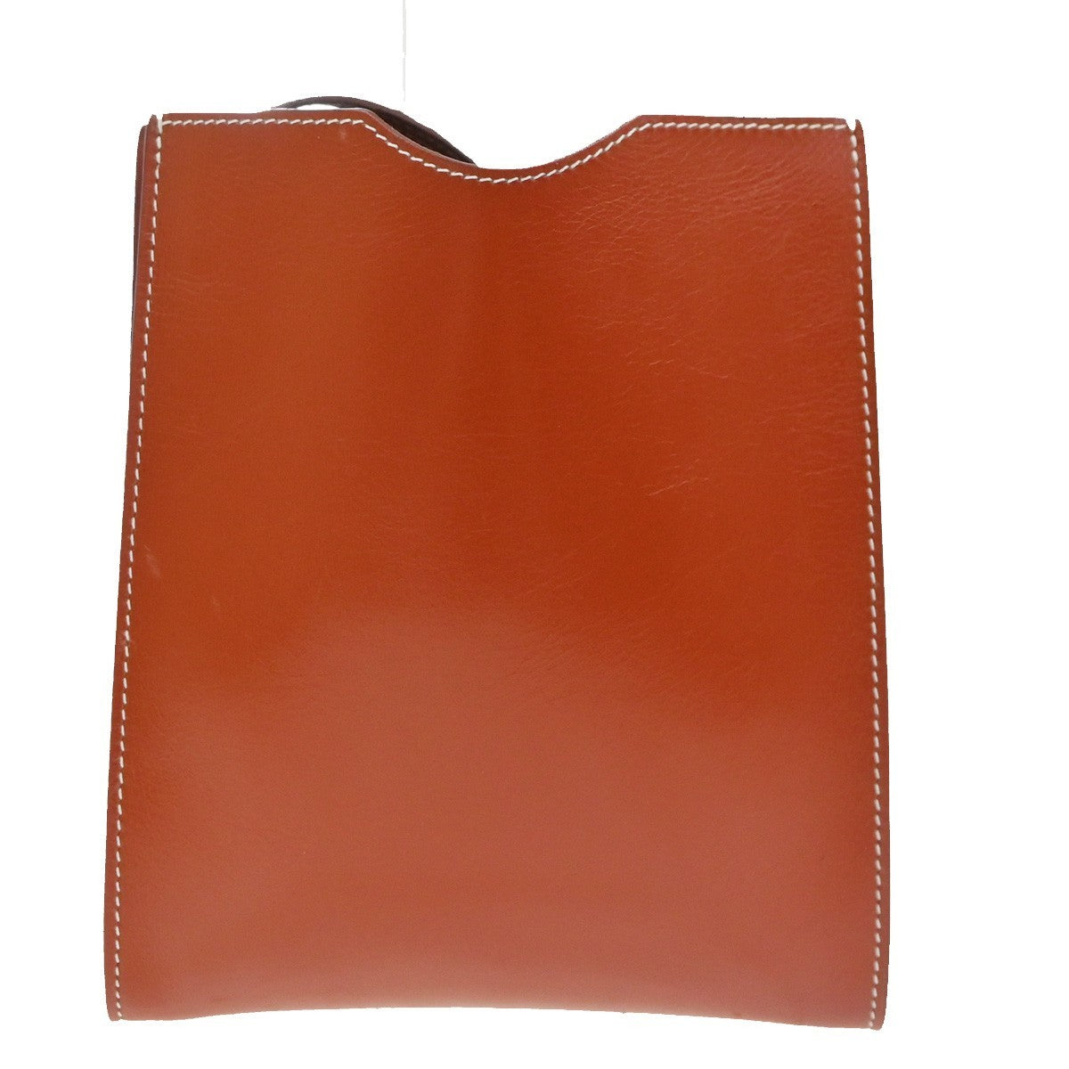 HERMES Logo Onimaito Crossbody Shoulder Bag All leather Box Calf Brown 70RQ067