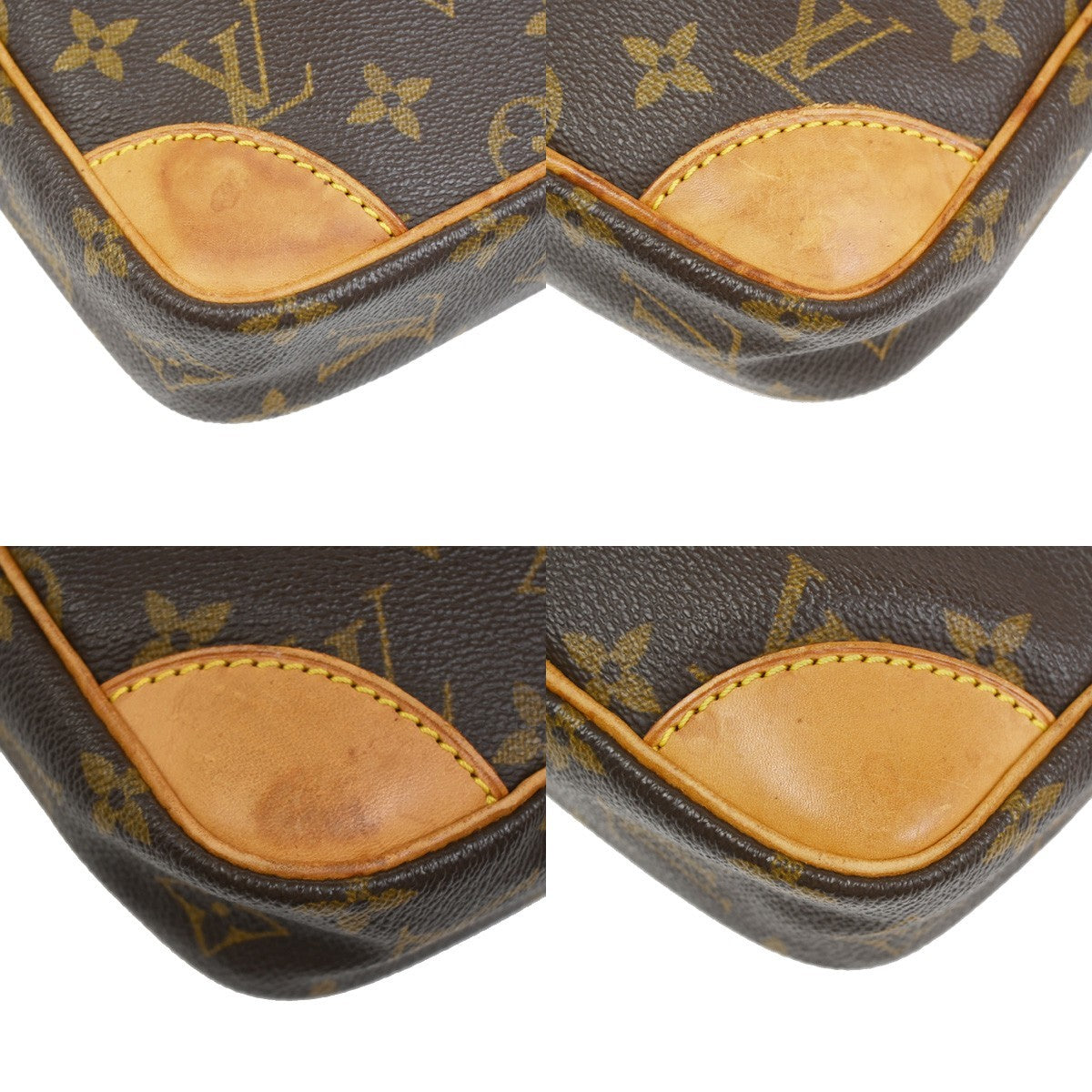 LOUIS VUITTON Danube Shoulder Bag Monogram Leather Brown France M45266 87ZA285