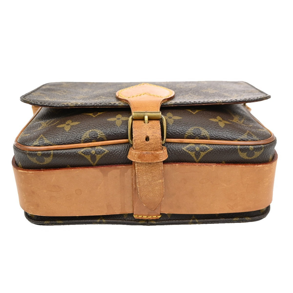 LOUIS VUITTON Cartouchiere MM Shoulder Bag Monogram Leather Brown M51253 34PA065