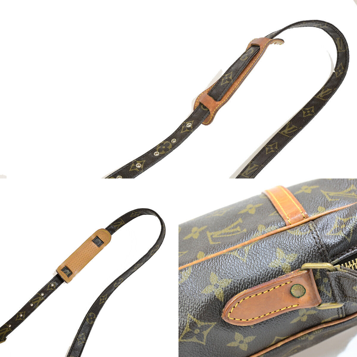 LOUIS VUITTON Logo Danube MM Shoulder Bag Monogram Leather Brown M45264 30SJ335
