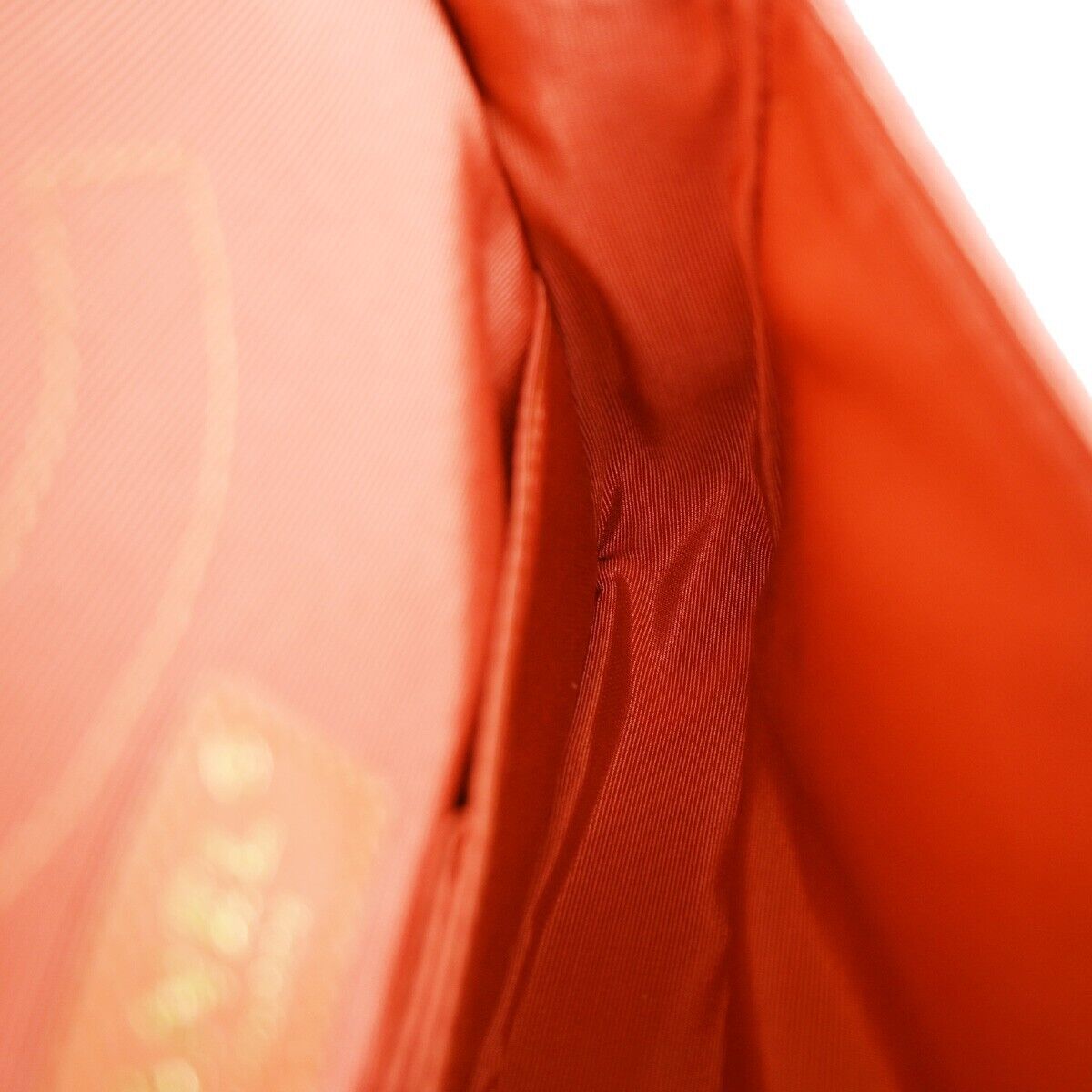 CHANEL Logo 2.55 Double Flap Chain Shoulder Bag Canvas Leather Pink GHW 314RJ738