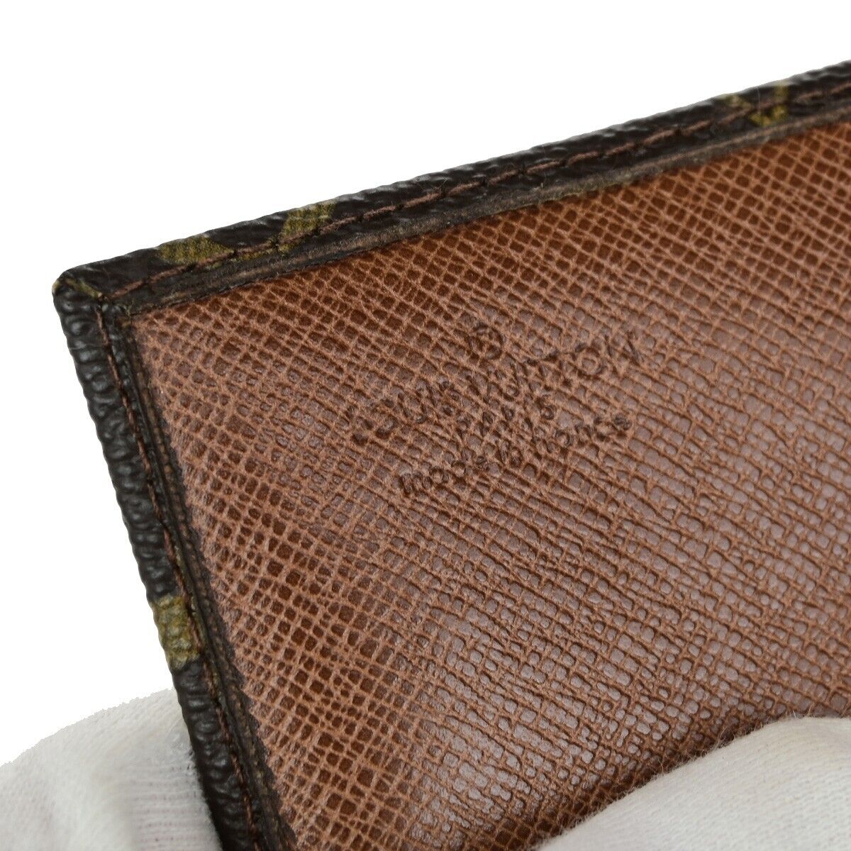 LOUIS VUITTON 3 Set Bifold Trifold Wallet Purse Monogram Leather Brown 60YG801