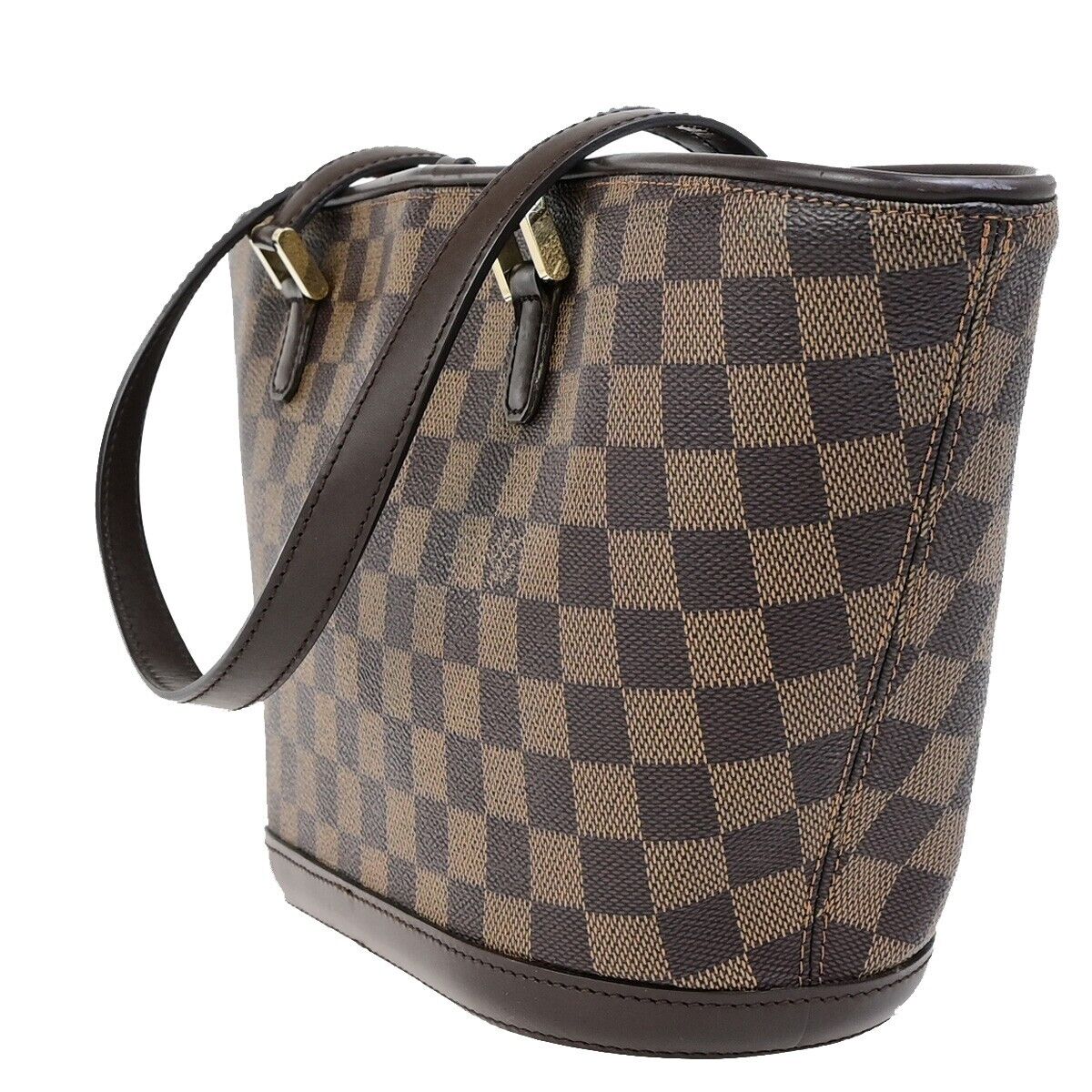 LOUIS VUITTON Manosque PM Shoulder Tote Bag Damier Leather Brown N51121 21EC978