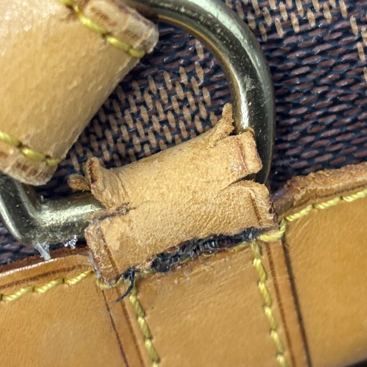 LOUIS VUITTON Logo Arlequin Backpack Bag Damier Ebene Brown N99038 31ED783