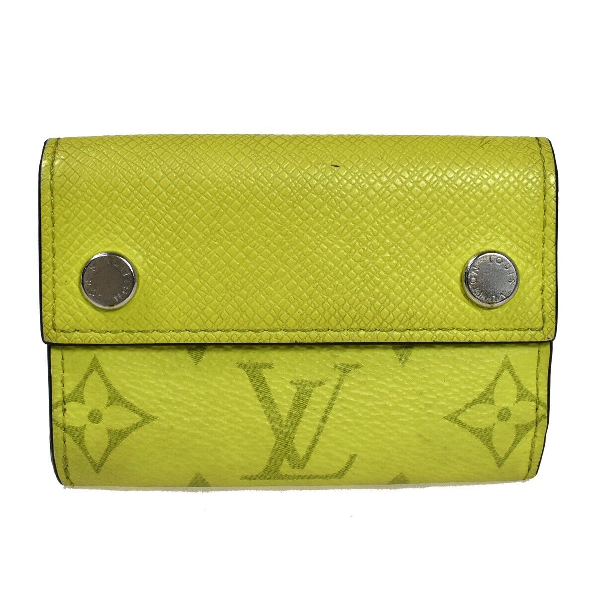 LOUIS VUITTON Discovery Compact Trifold Wallet Taigarama Leather M67629 38GA437