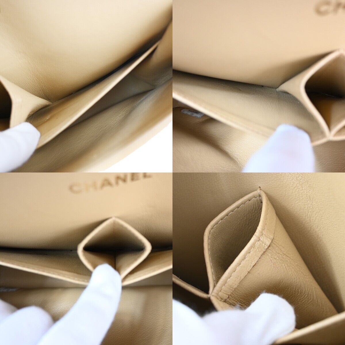 CHANEL Matelasse 25 Double Flap Chain Shoulder Bag Leather BE Vintage 804RJ773