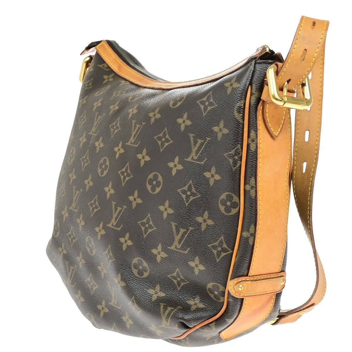 LOUIS VUITTON Tolum GM Shoulder Bag Monogram Leather Brown France M40075 85ED712