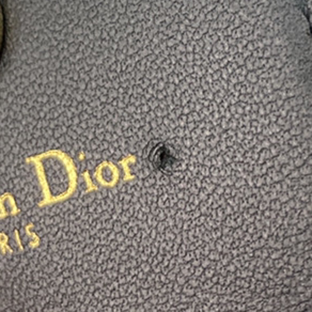 CHRISTIAN DIOR Logo Lady Cannage Air Pods Case Leather Black GHW Italy 82RF260