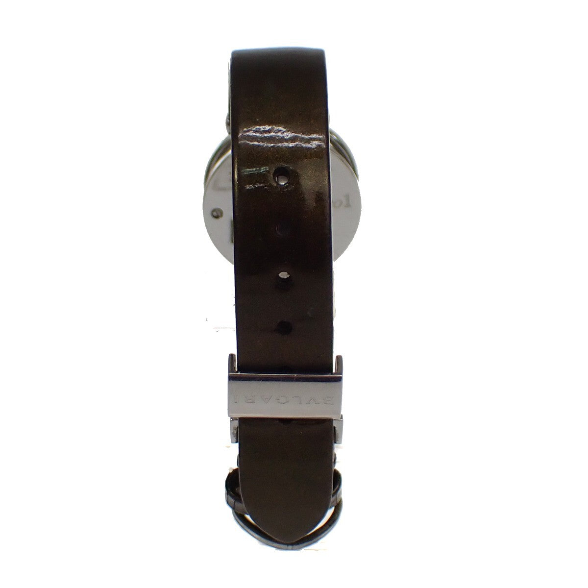 BVLGARI B.Zero1 Quartz Wrist Watch 22mm Diamond MOP Patent Leather BZ22S 13RH802